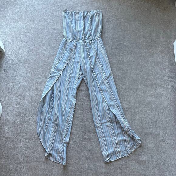 Drew Strapless Linen Jumpsuit - Picture 1 of 4